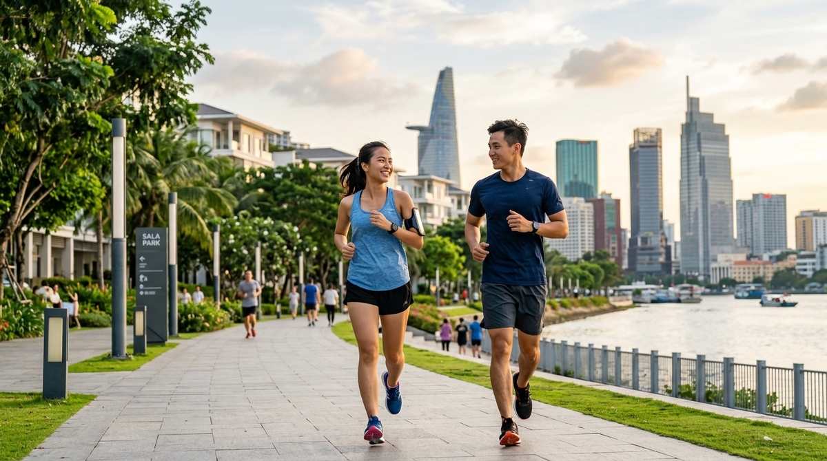 đạp xe vs chạy bộ